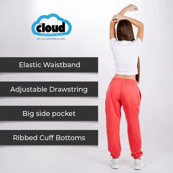 3 Pack Womens Sweatpants Comfortable Fleece Ladies Joggers