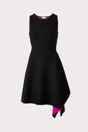 Asymetrical Hem Doubleknit Dress