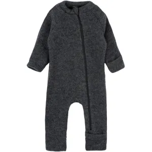 Baby Wool Suit (Reversible Cuffs) - Anthracite Melange