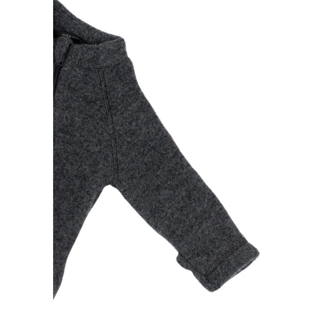 Baby Wool Suit (Reversible Cuffs) - Anthracite Melange