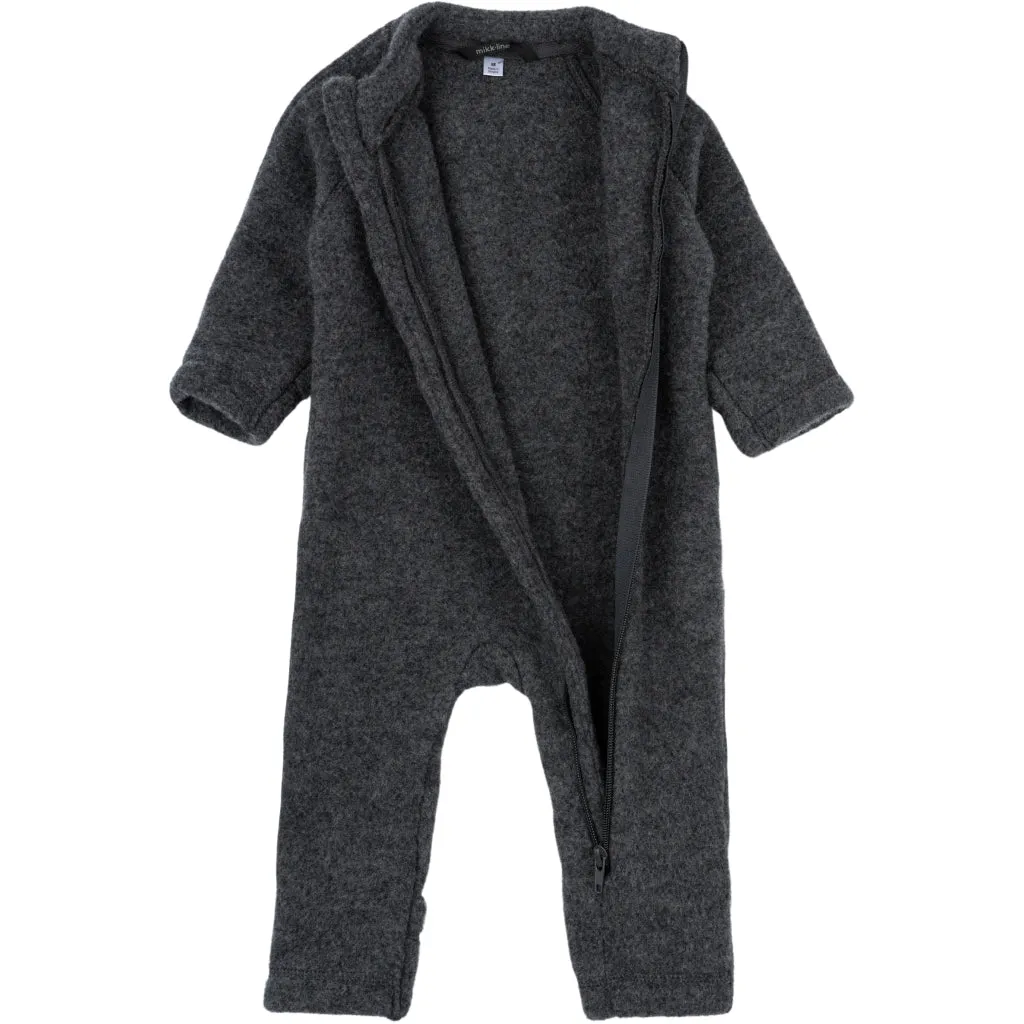 Baby Wool Suit (Reversible Cuffs) - Anthracite Melange