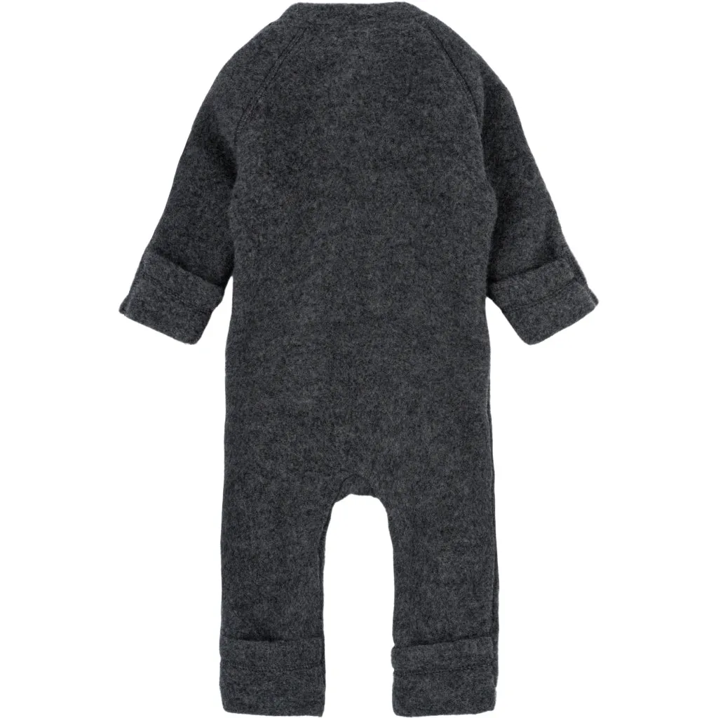 Baby Wool Suit (Reversible Cuffs) - Anthracite Melange