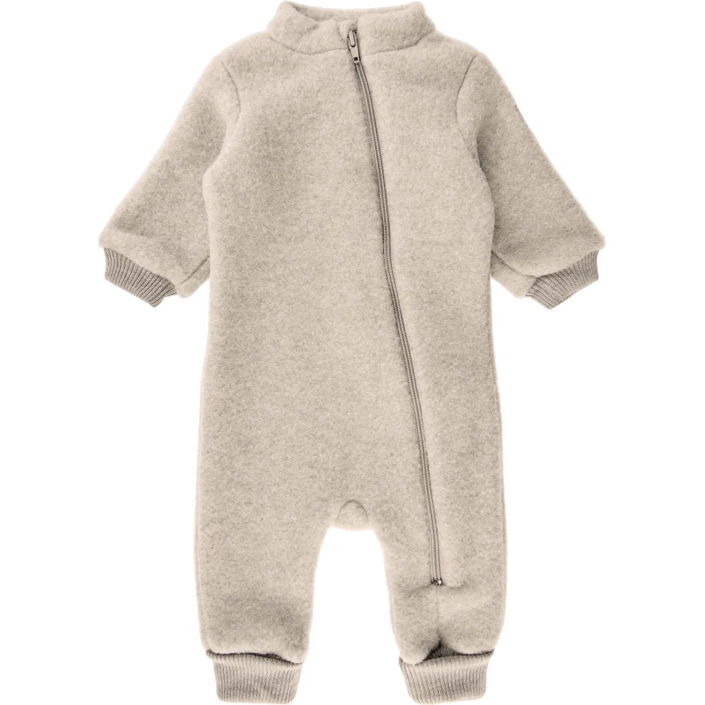 Baby Wool Suit (Rib Cuffs) - Melange Offwhite