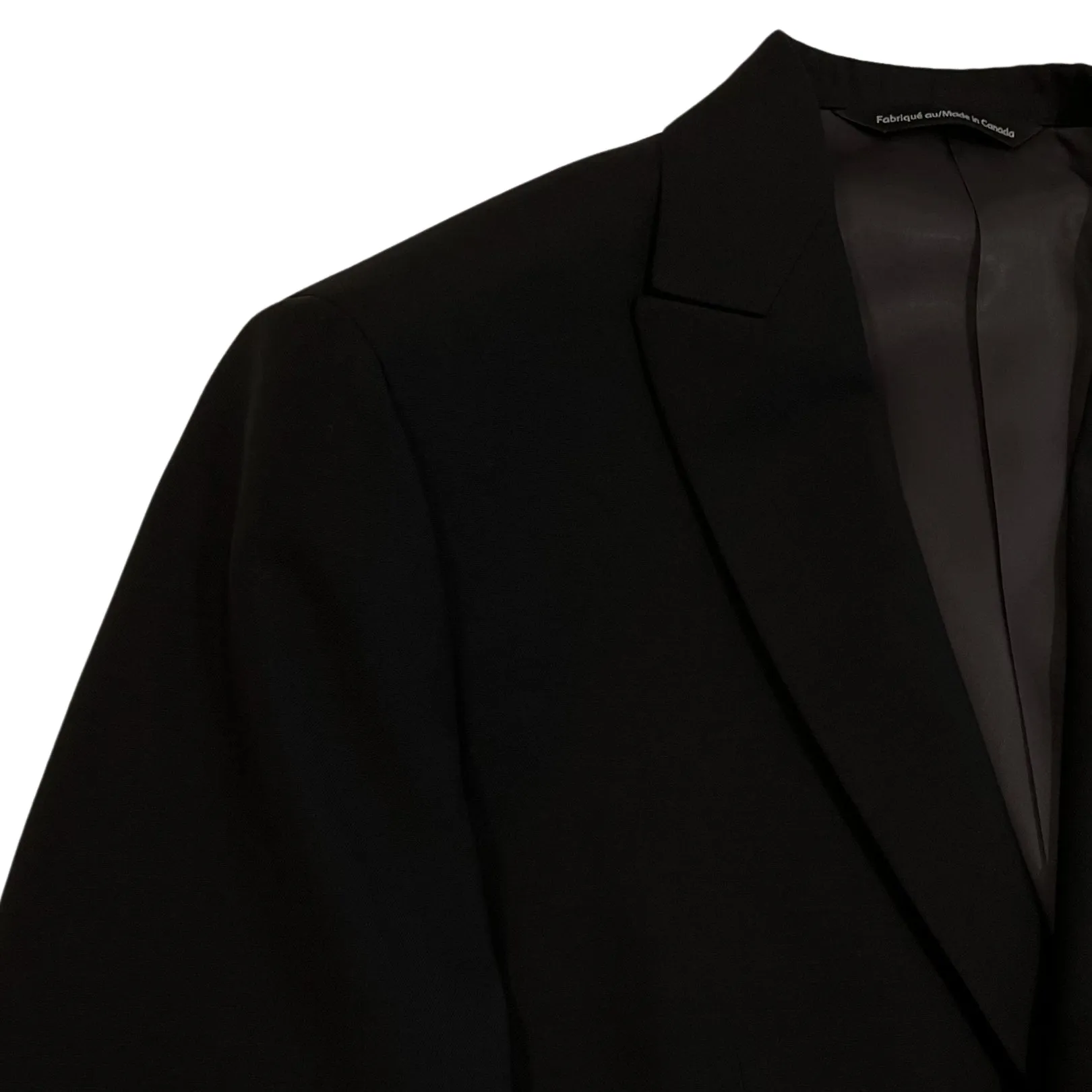 Black Peak Lapel Wool Mohair Wool Suit