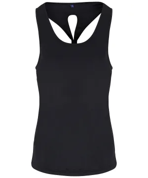 Black - Women's TriDri® yoga knot vest