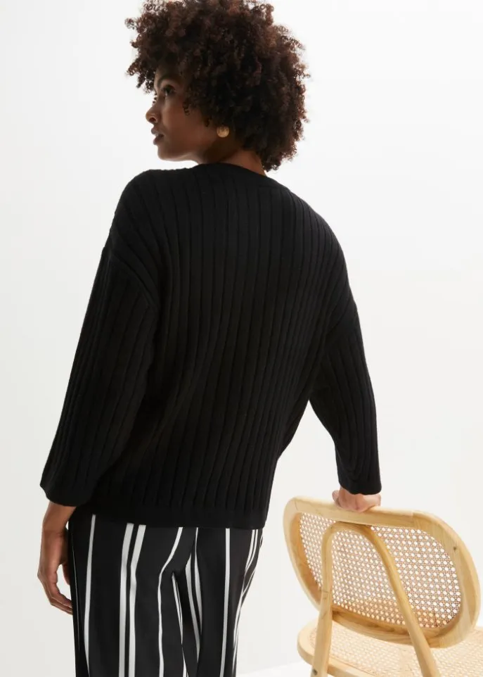Bodyflirt loose fit cardigan, black