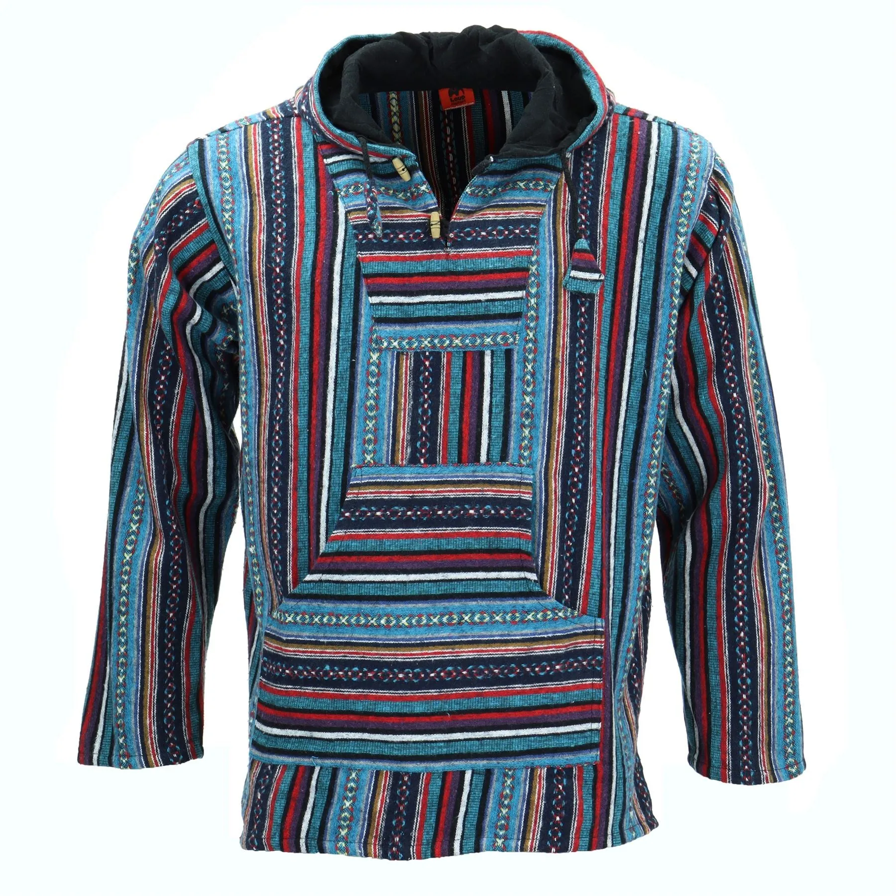 Brushed Gheri Cotton Baja Hoodie - Purple Sky