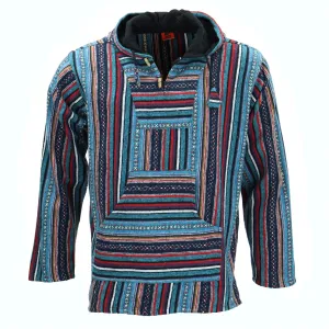 Brushed Gheri Cotton Baja Hoodie - Purple Sky