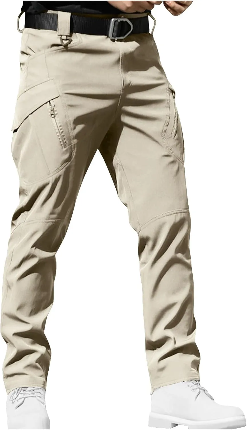 Cargo Pants for Men Slim Fit Water Resistant Tactical Pants Lightweight Hiking Work Pant Military Ripstop Cargo Pant