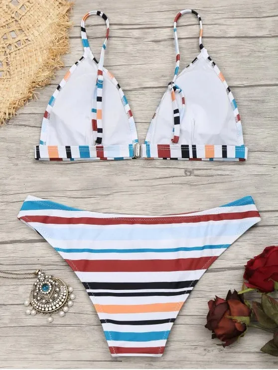 Cheap Striped Cami Bathing Suit