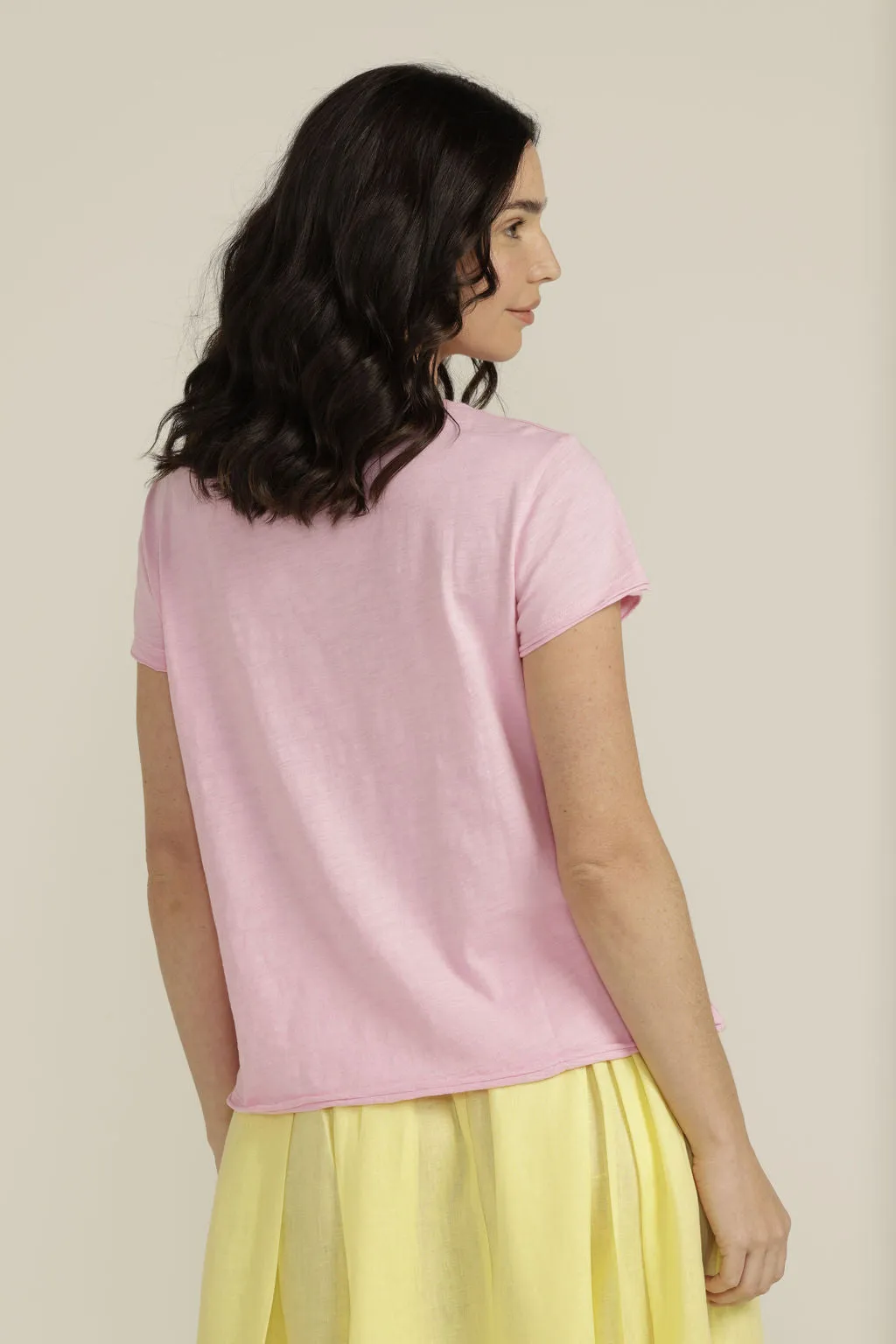 Cotton Crew Neck Tee Musk