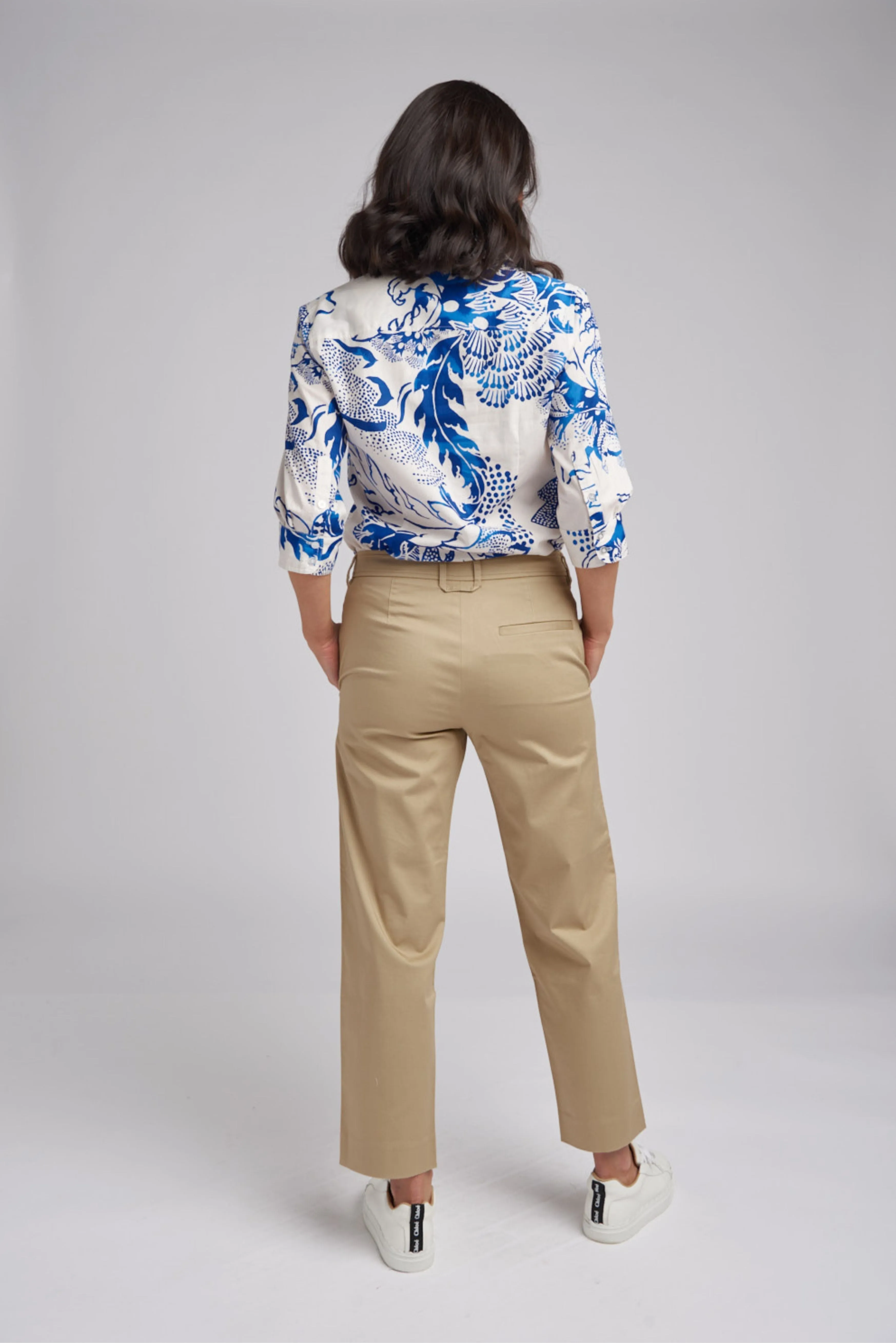 Cropped Straight Leg Pant Camel