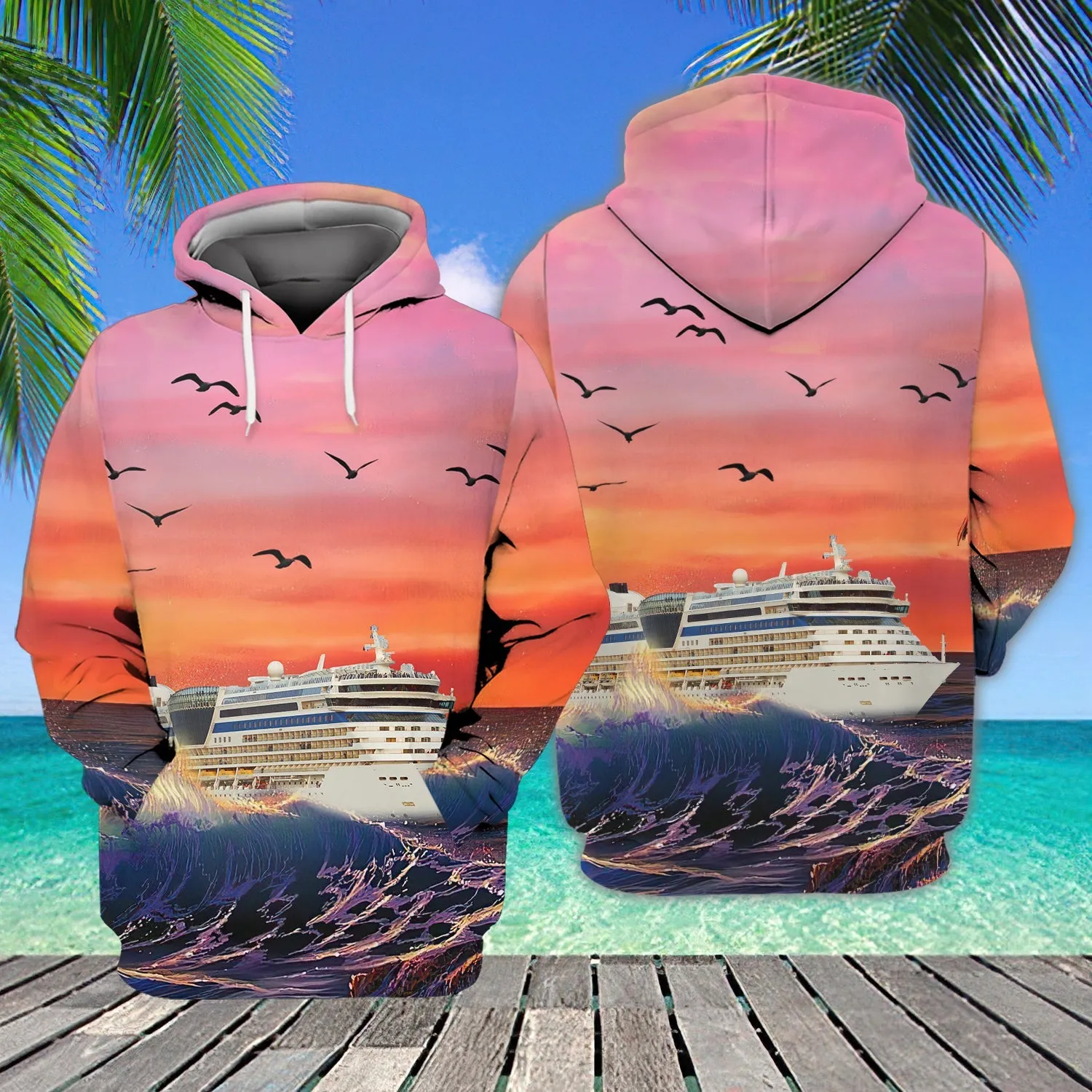 Cruise Sweatshirt For Friends, Family Cruise 3D Full Print Cruise Hoodie Sweatshirt