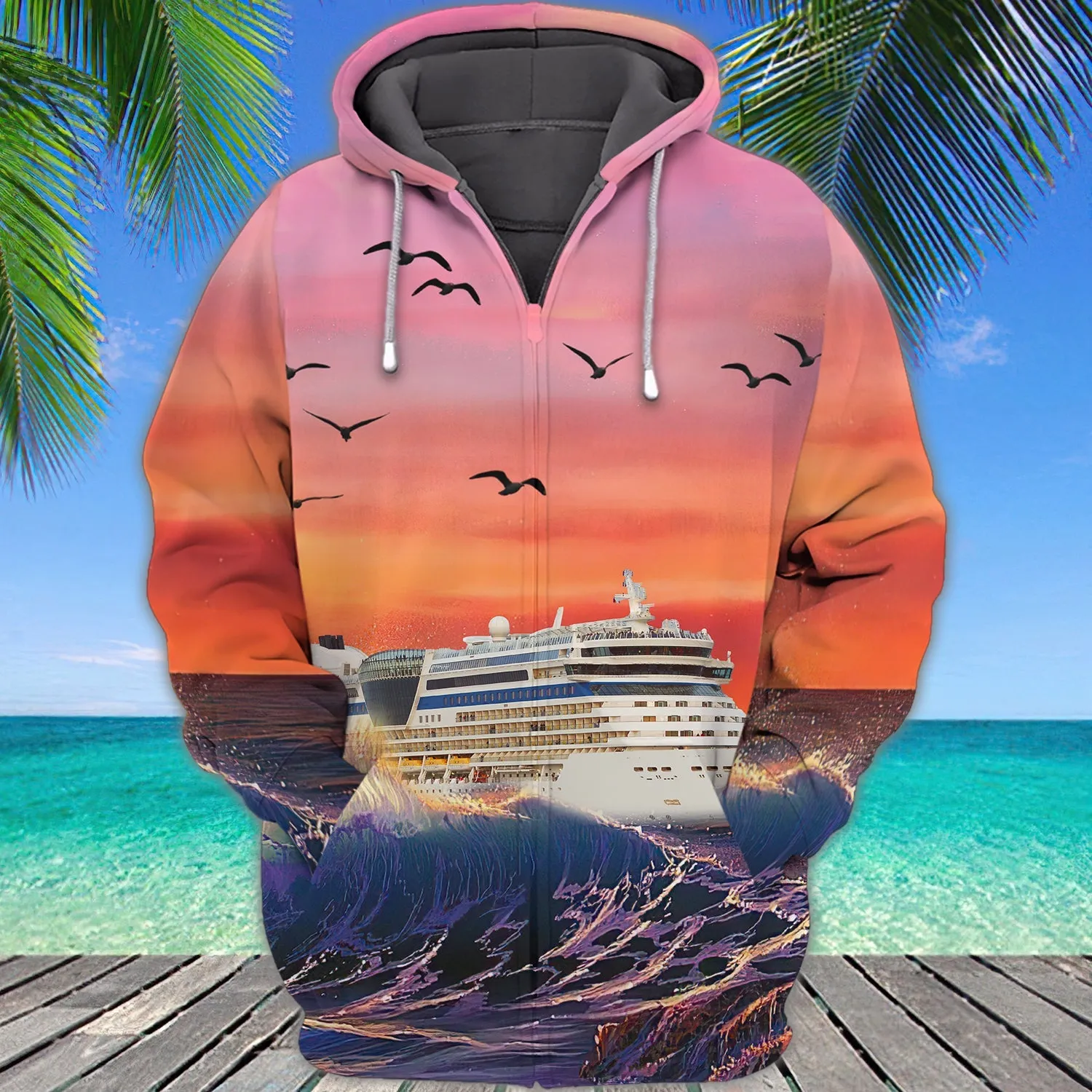 Cruise Sweatshirt For Friends, Family Cruise 3D Full Print Cruise Hoodie Sweatshirt