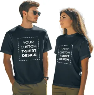 Custom Personalized Cotton T Shirt with Text Image Logo for Men Women Unisex Add Front Back Design Adult Gift T-Shirt