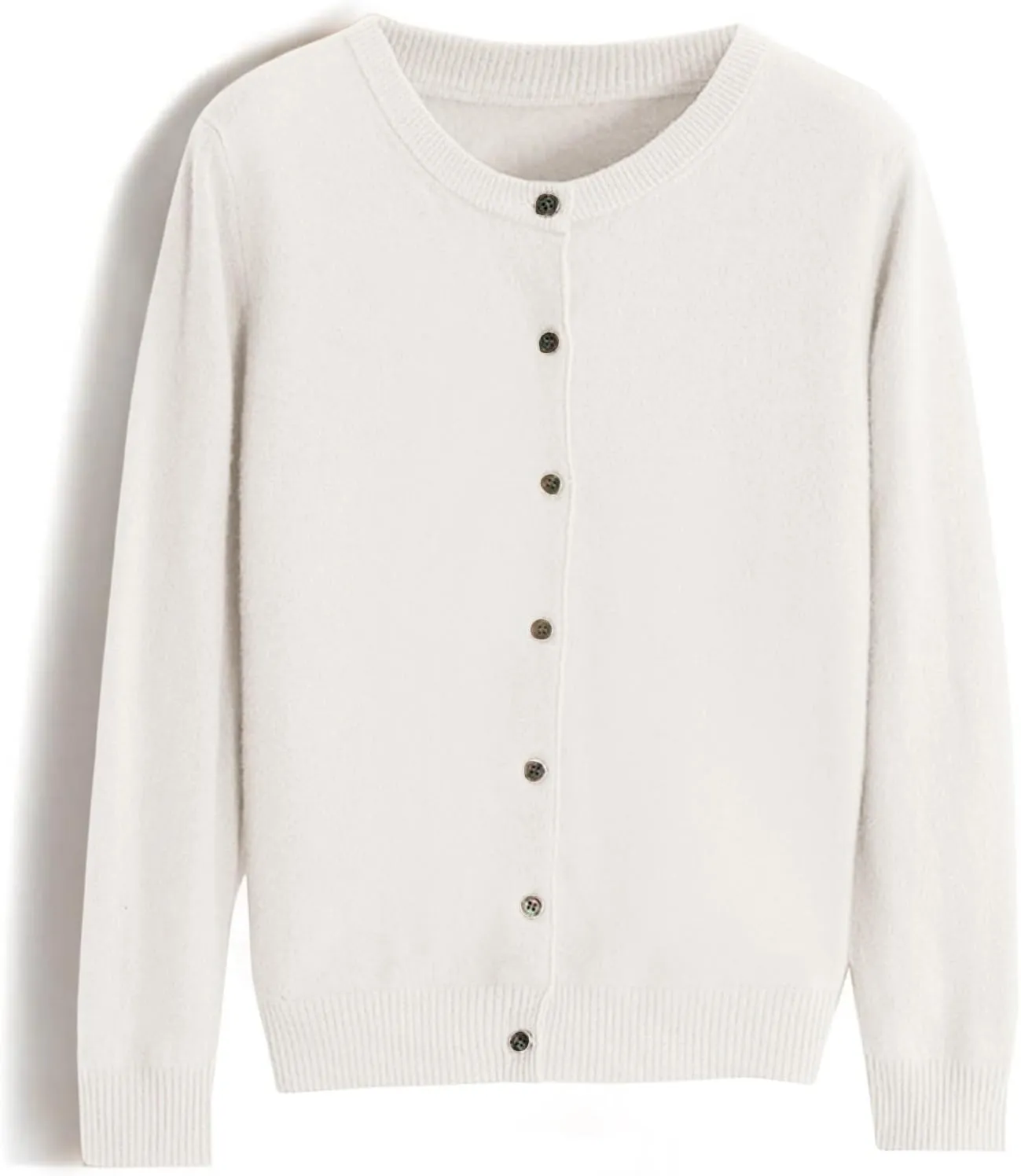 Cute Cardigan Sweater for Women 2025 Lightweight Knitted Sweater Coat Fall Winter Merino Wool Cropped Jumper Top
