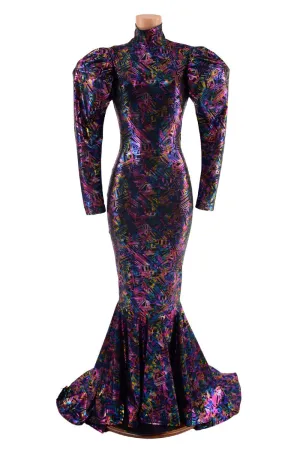 Cyberspace Puddle Train Gown