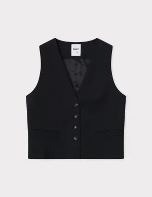 Dacy Classic Wool Vest | Black