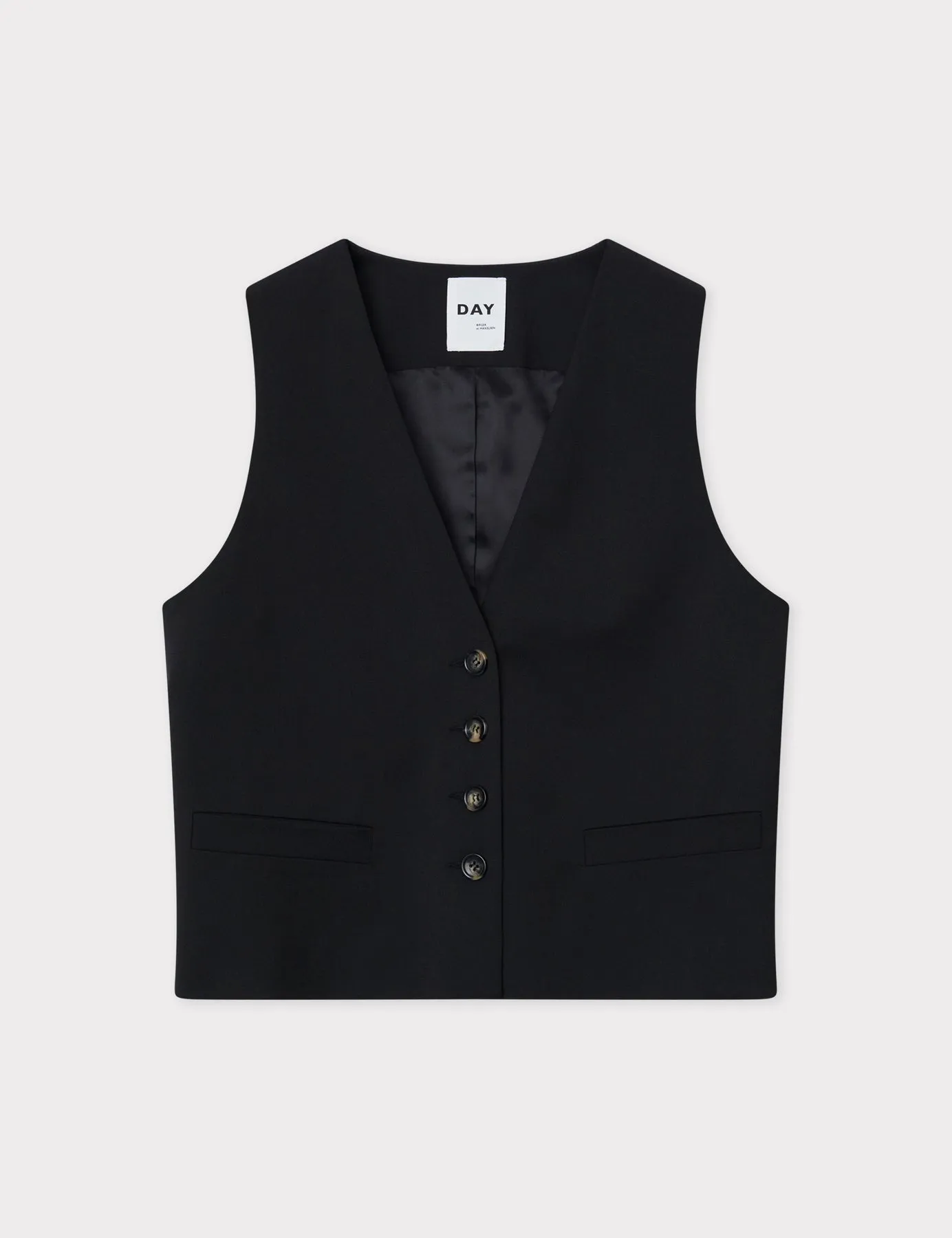Dacy Classic Wool Vest | Black