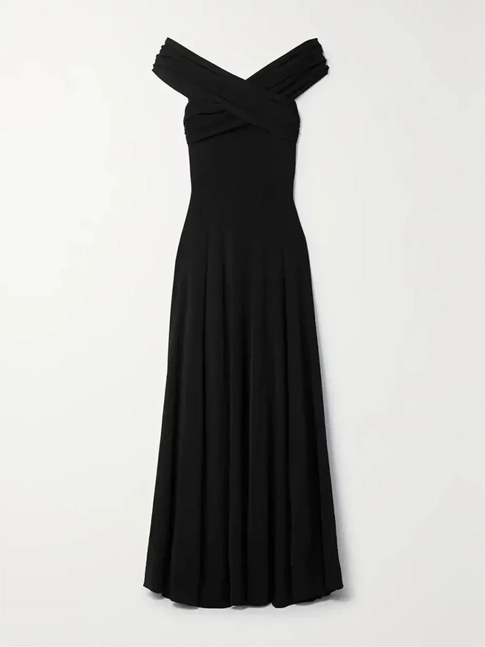 Daelyn Folds Off Shoulder Maxi Dress