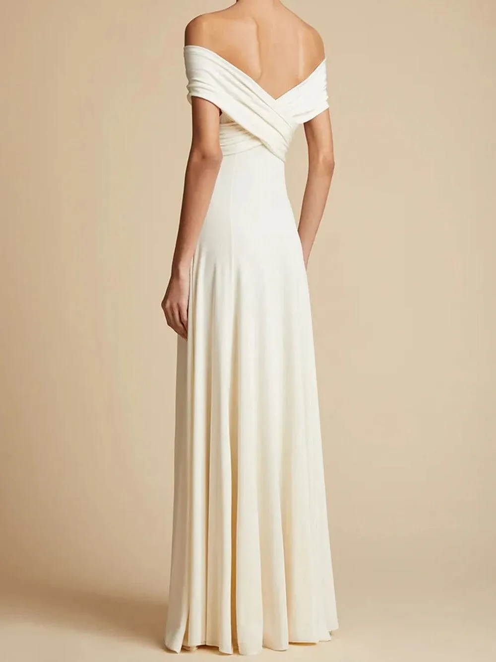 Daelyn Folds Off Shoulder Maxi Dress