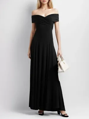 Daelyn Folds Off Shoulder Maxi Dress