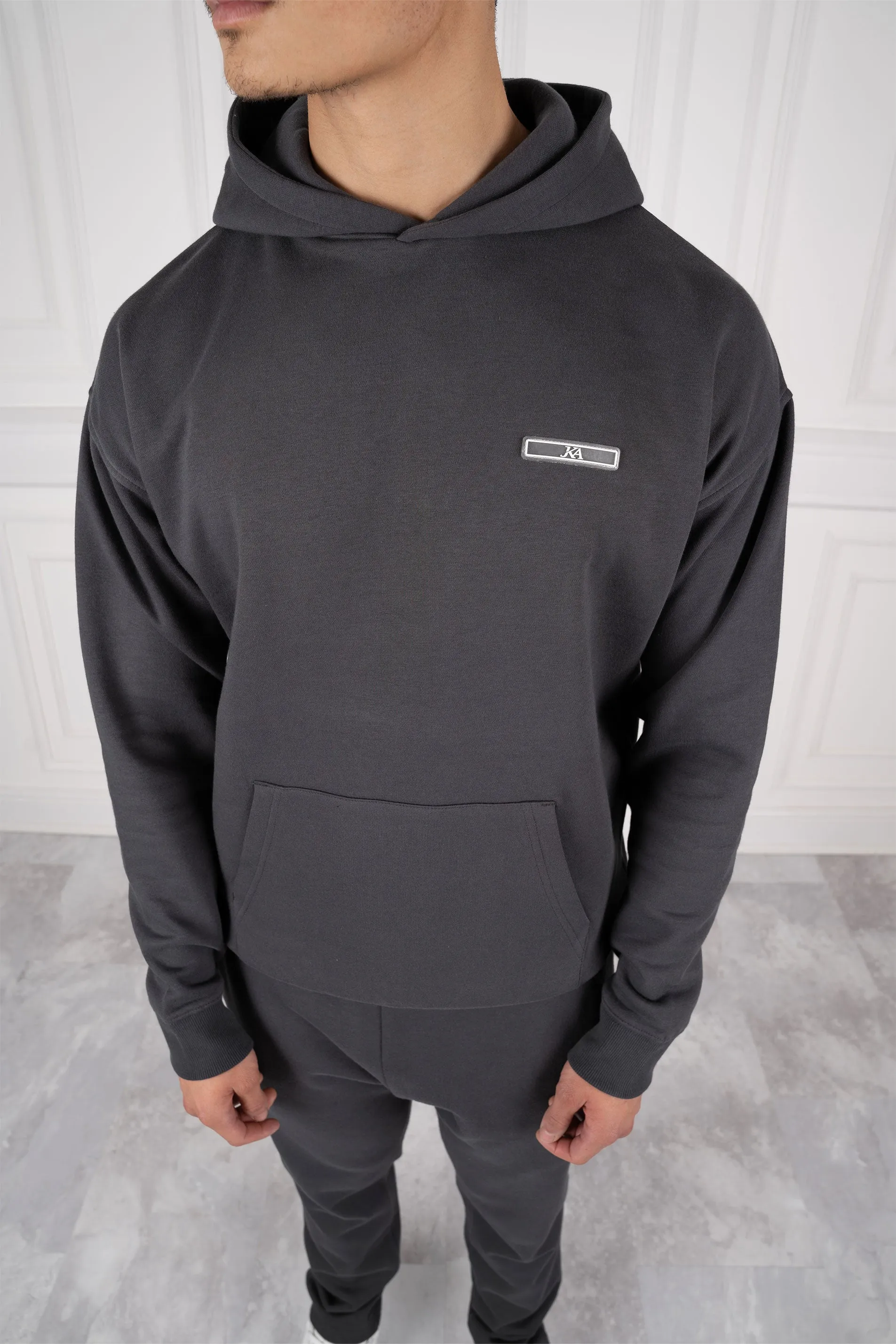 Day To Day Straight Leg Full Tracksuit - Charcoal