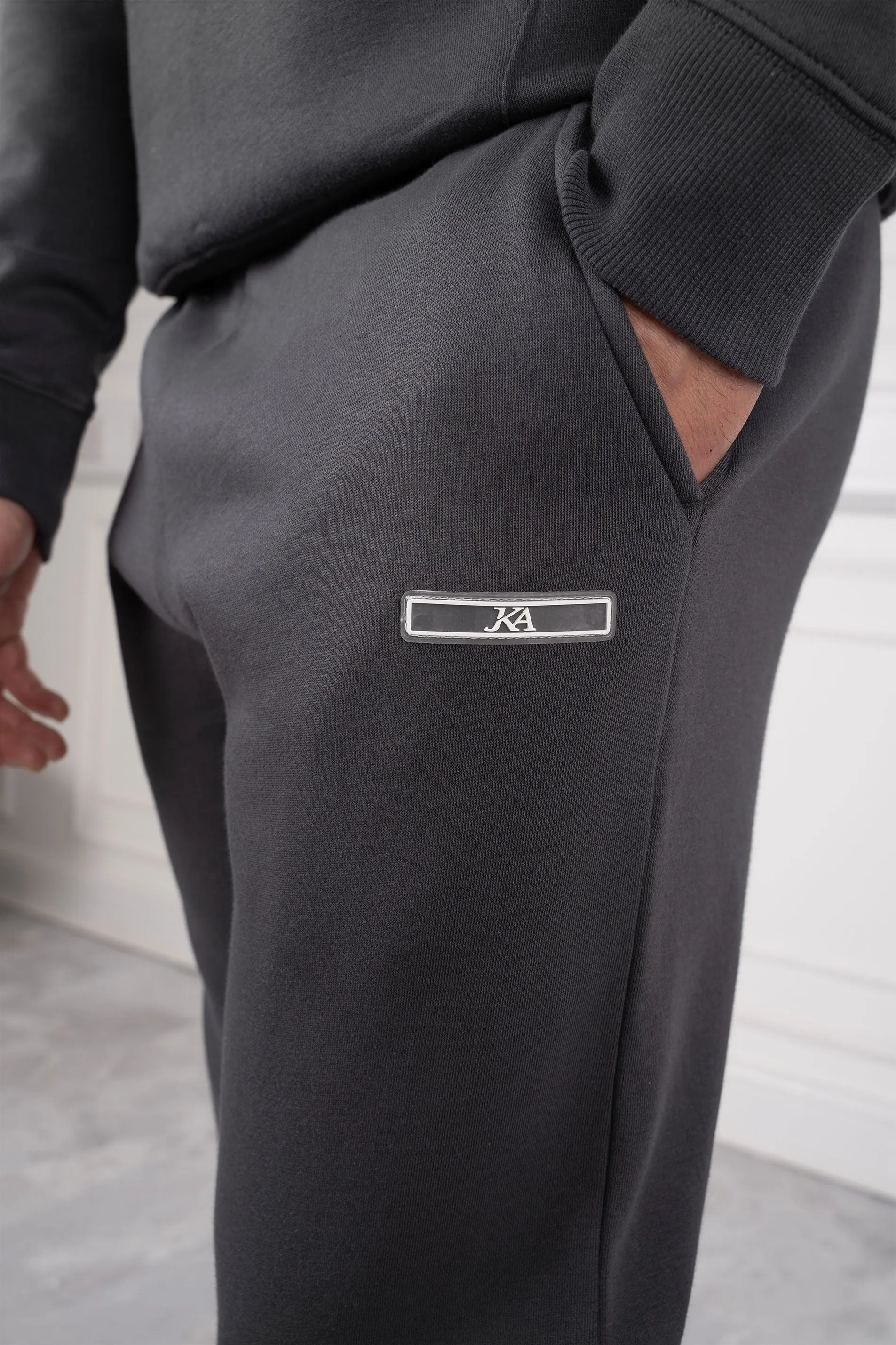 Day To Day Straight Leg Full Tracksuit - Charcoal