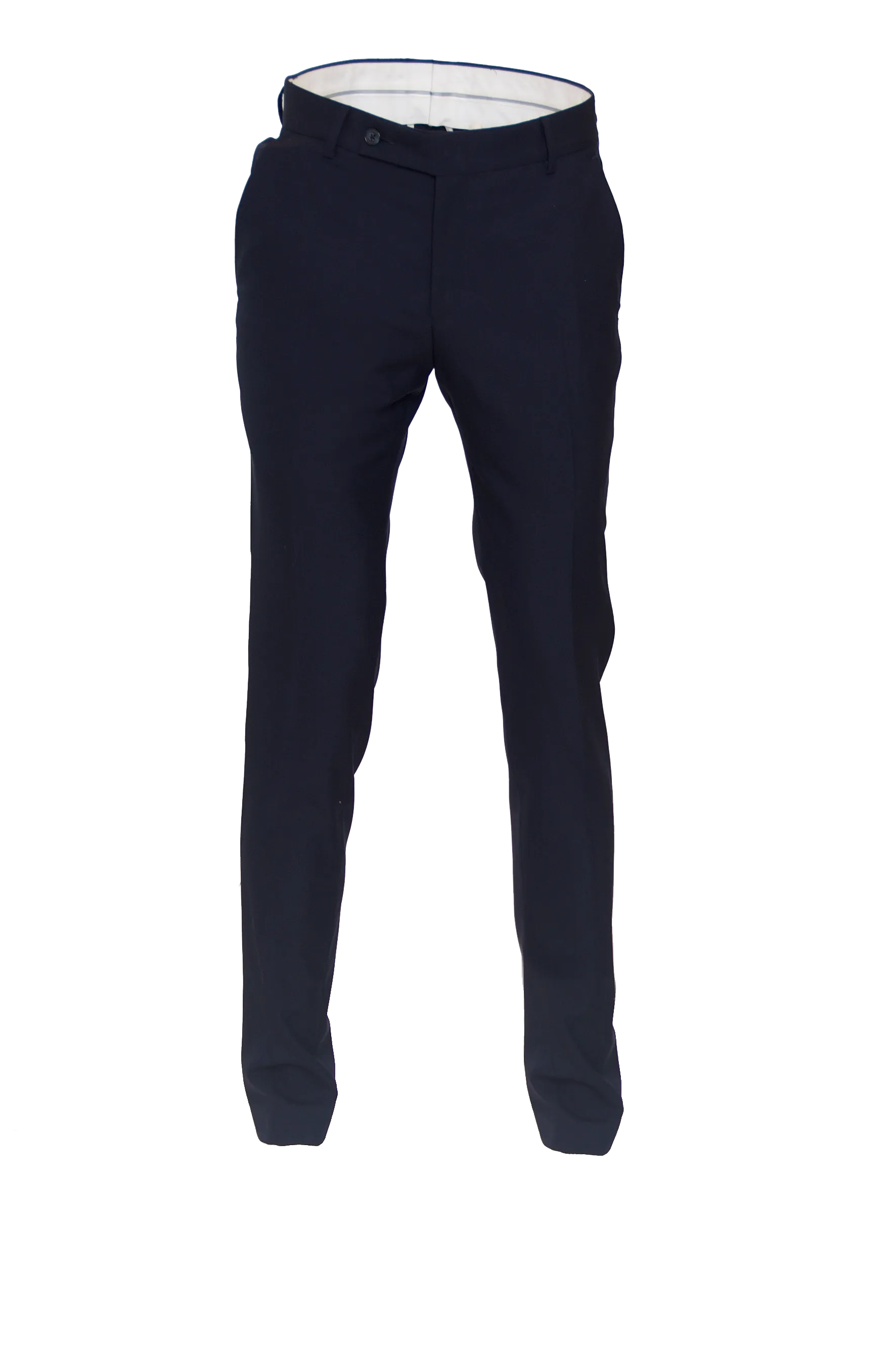 DEEP NAVY FITTED WOOL SUIT TROUSER