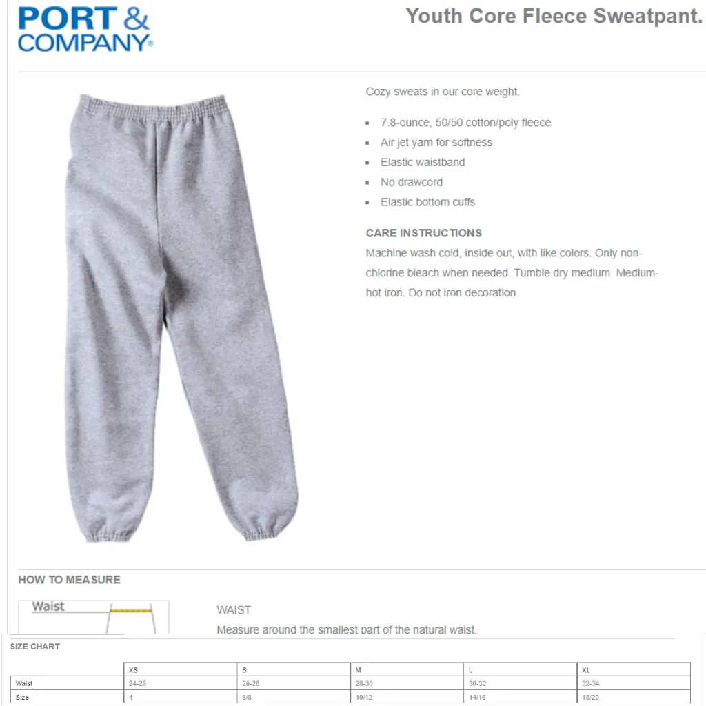 Discovery Ridge Elementary Elastic Bottom Cuff Sweatpants