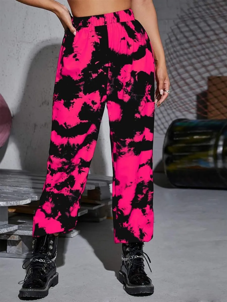 Elastic Waist Tie Dye Sweatpants