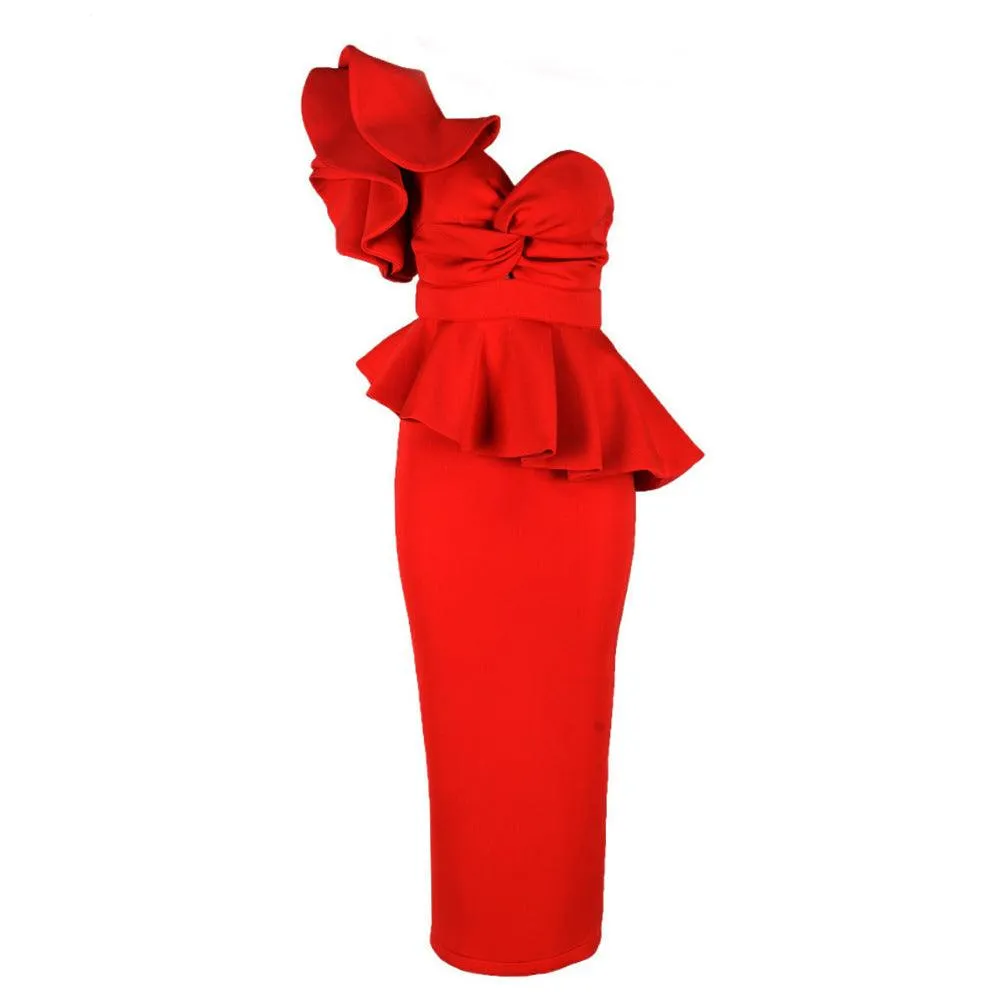 Elegant strapless cocktail dress