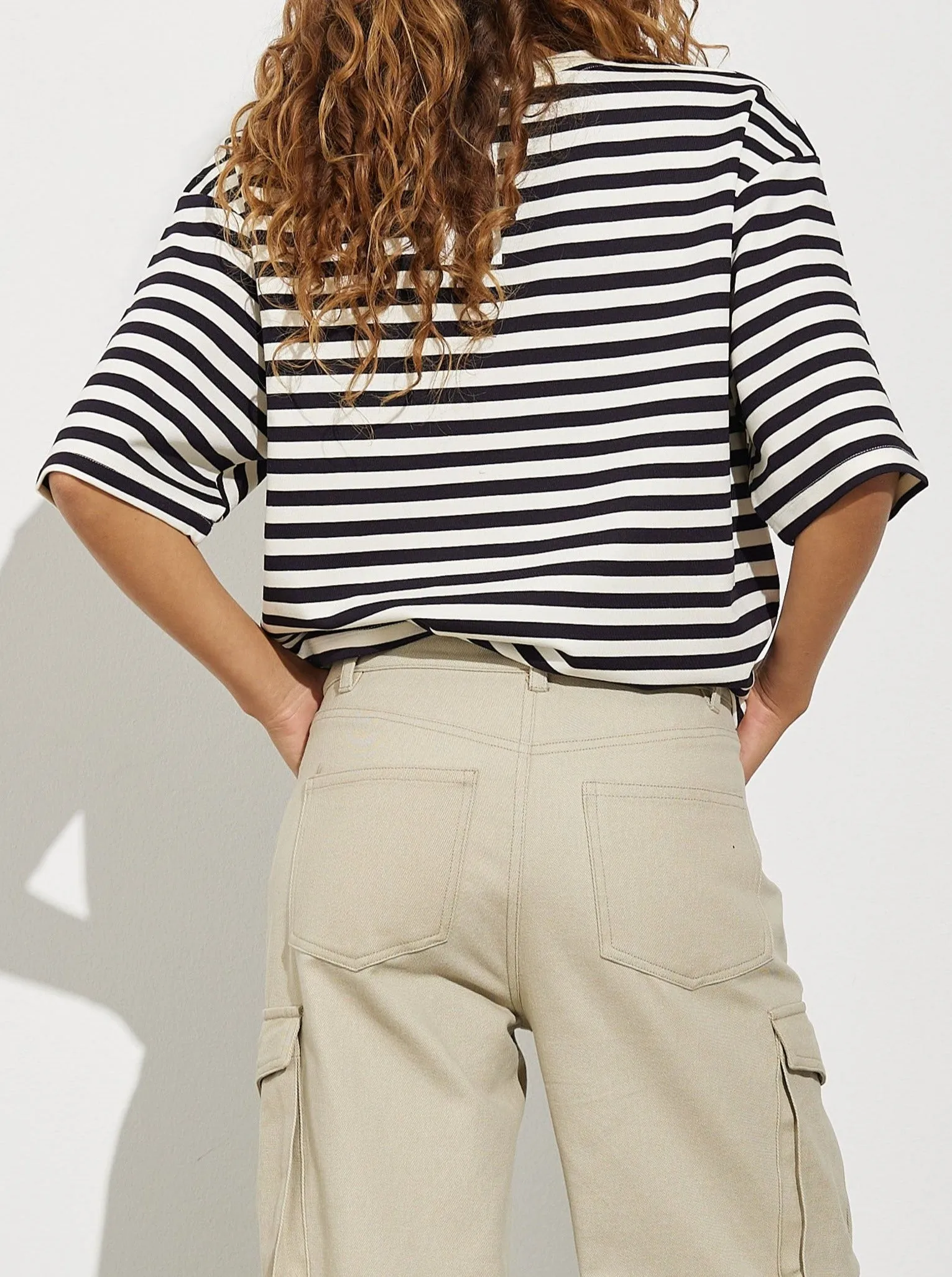 EMRYS-M T-SHIRT  | ISLAND FOSSIL SUGAR STRIPED