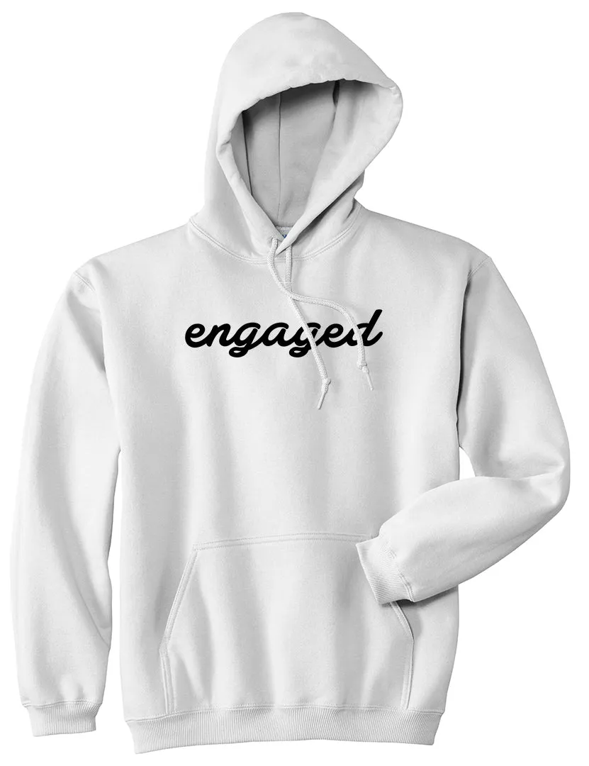 Engaged Script Mens Pullover Hoodie