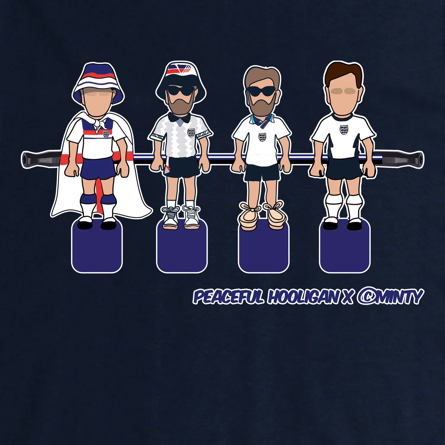England Foosball Hoodie Navy