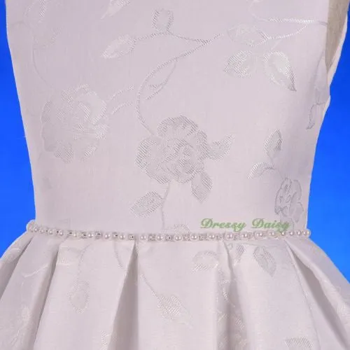 FG335 Floral Jacquard Party Wedding Flower Girl Formal Occasion Dress Size 4-11