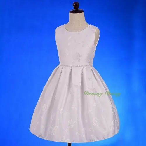 FG335 Floral Jacquard Party Wedding Flower Girl Formal Occasion Dress Size 4-11