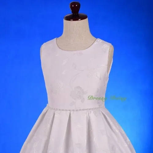 FG335 Floral Jacquard Party Wedding Flower Girl Formal Occasion Dress Size 4-11