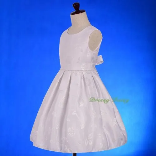 FG335 Floral Jacquard Party Wedding Flower Girl Formal Occasion Dress Size 4-11