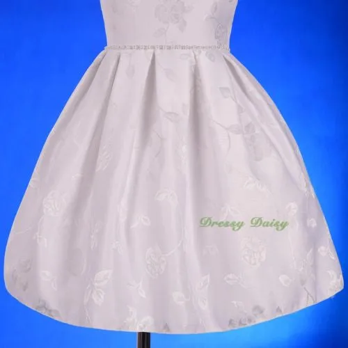 FG335 Floral Jacquard Party Wedding Flower Girl Formal Occasion Dress Size 4-11