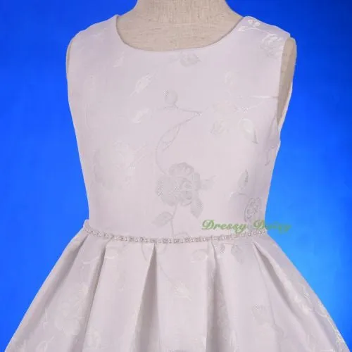 FG335 Floral Jacquard Party Wedding Flower Girl Formal Occasion Dress Size 4-11
