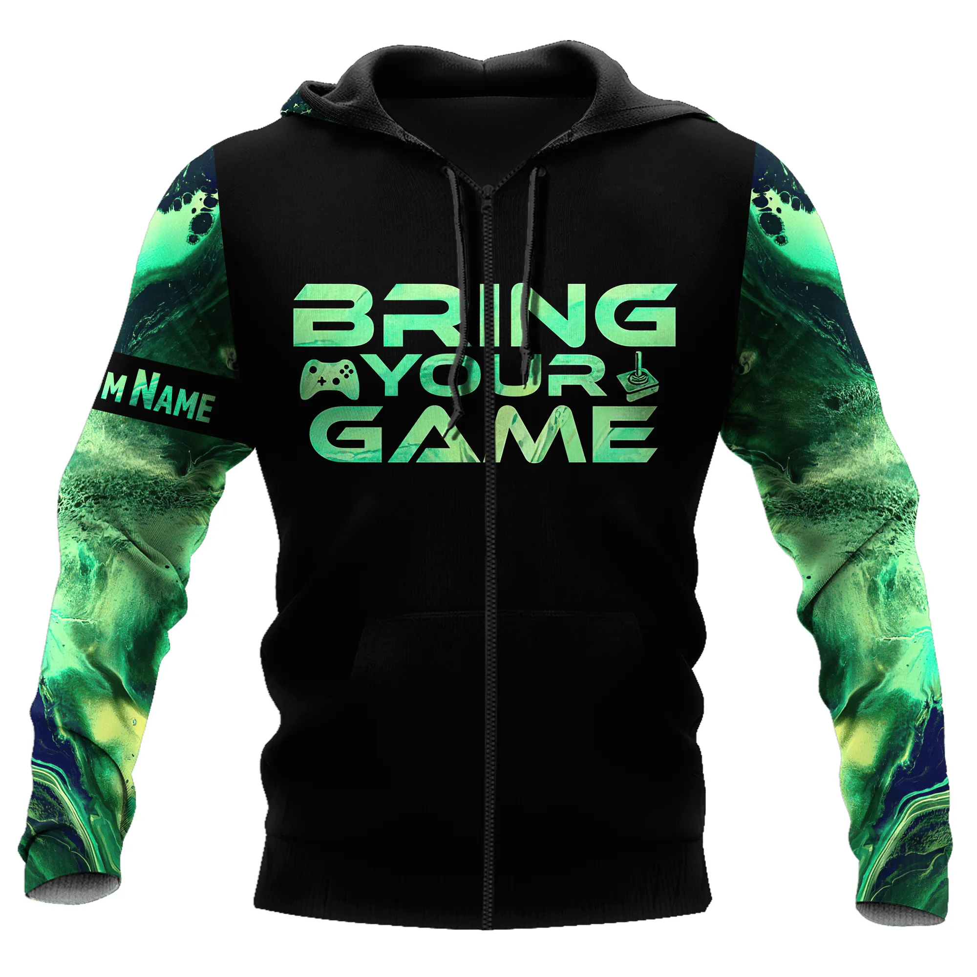 Gaming Tattoo Bring Your Game Personalized Name Printed Unisex 3D Sweatshirt Hoodie Christmas Shirt