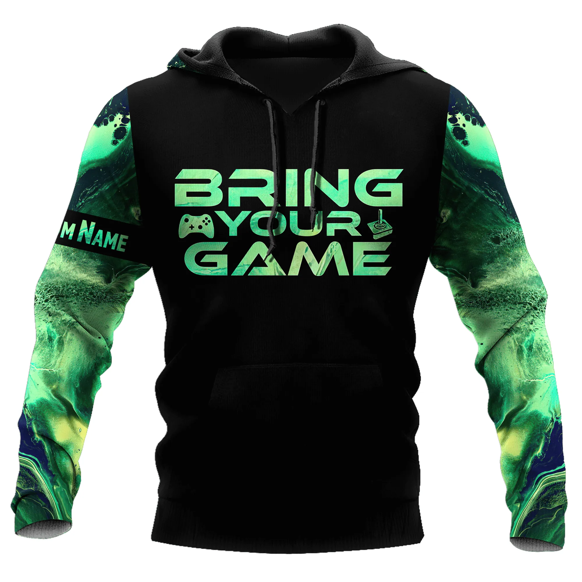 Gaming Tattoo Bring Your Game Personalized Name Printed Unisex 3D Sweatshirt Hoodie Christmas Shirt