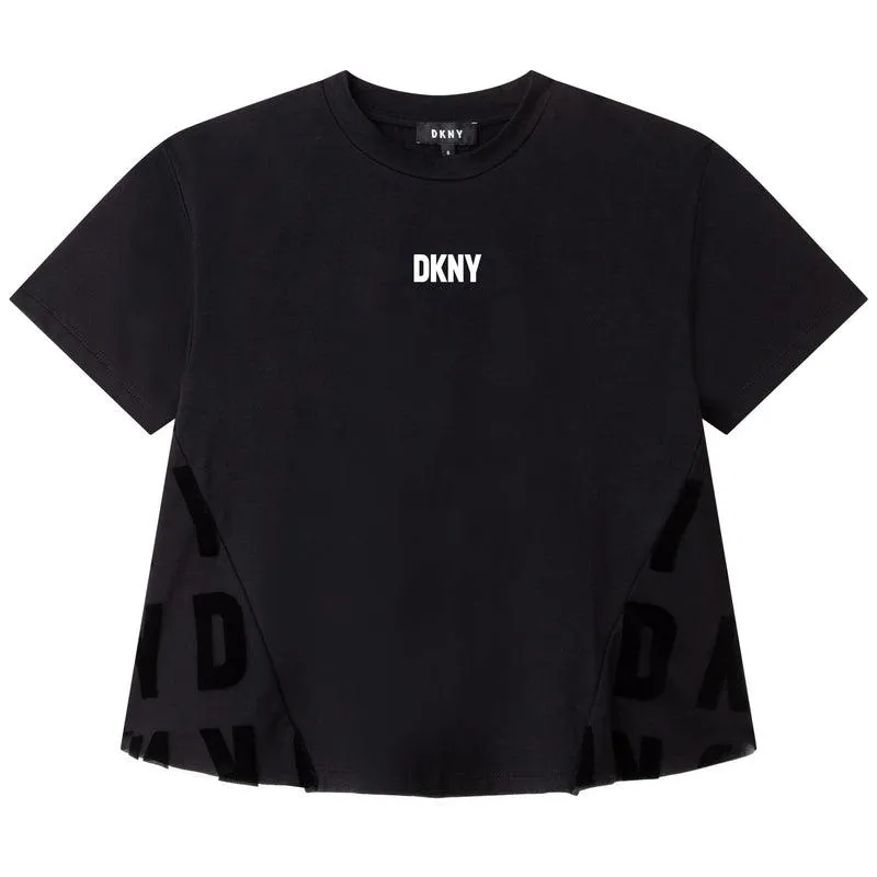 Girls Black Logo Tunic