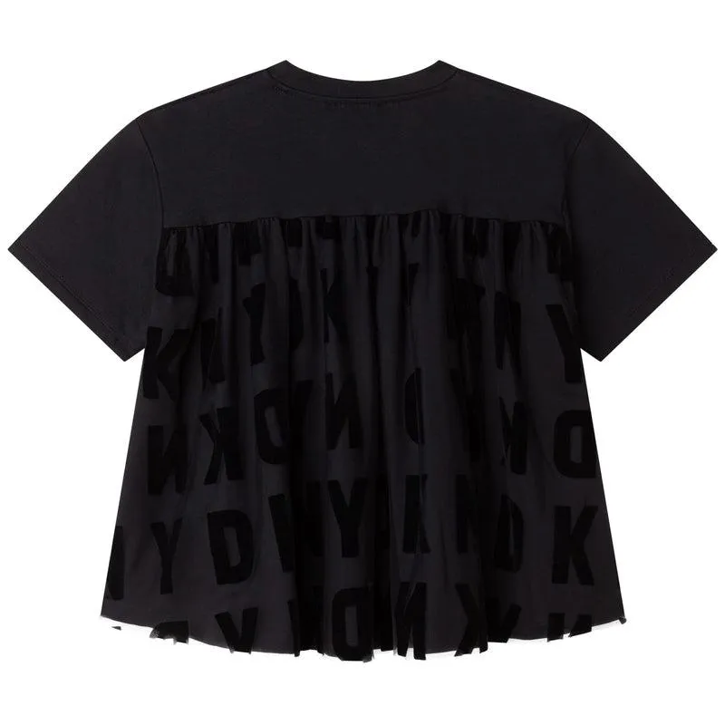 Girls Black Logo Tunic