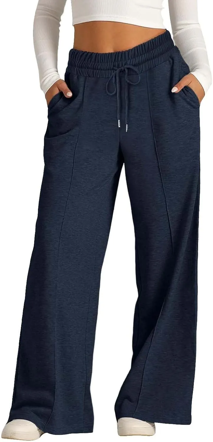 Girls Oversized Wide Leg Sweatpants Kids Baggy Straight Leg Track Pants Casual Plain Pockets Teen Straight Trousers