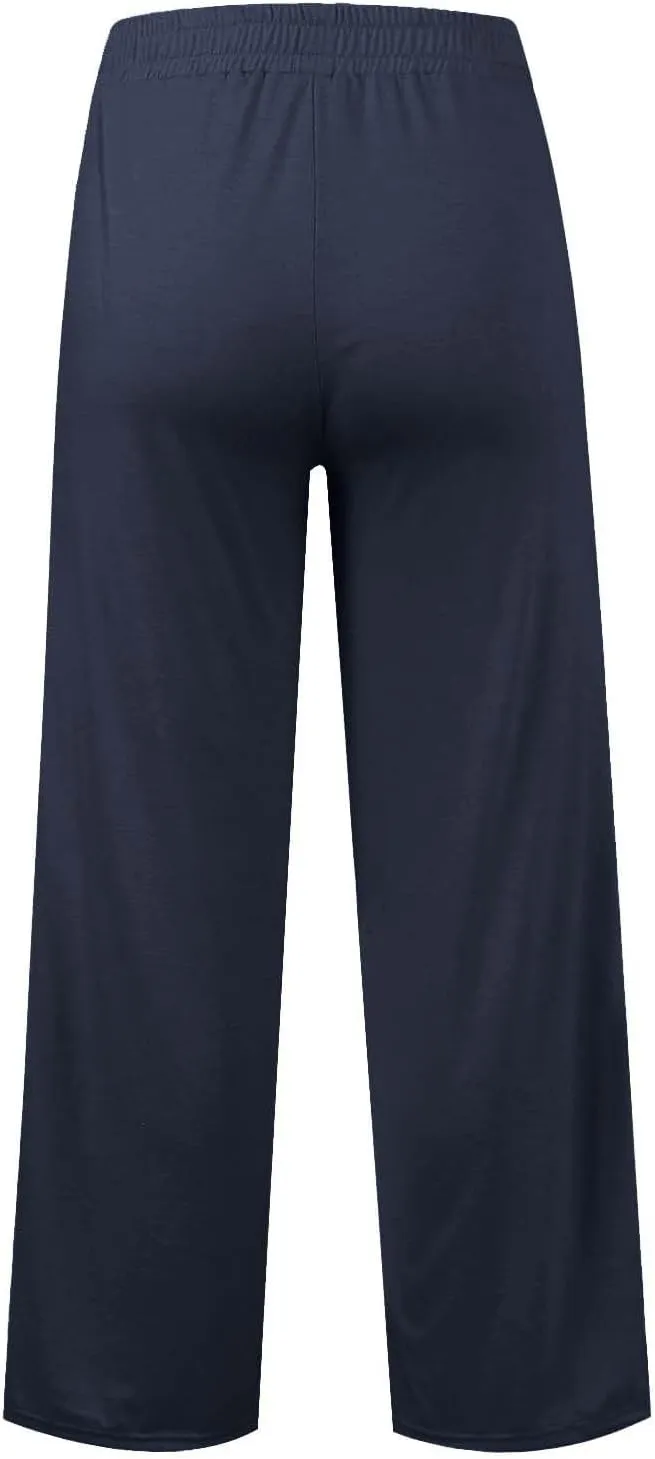 Girls Oversized Wide Leg Sweatpants Kids Baggy Straight Leg Track Pants Casual Plain Pockets Teen Straight Trousers