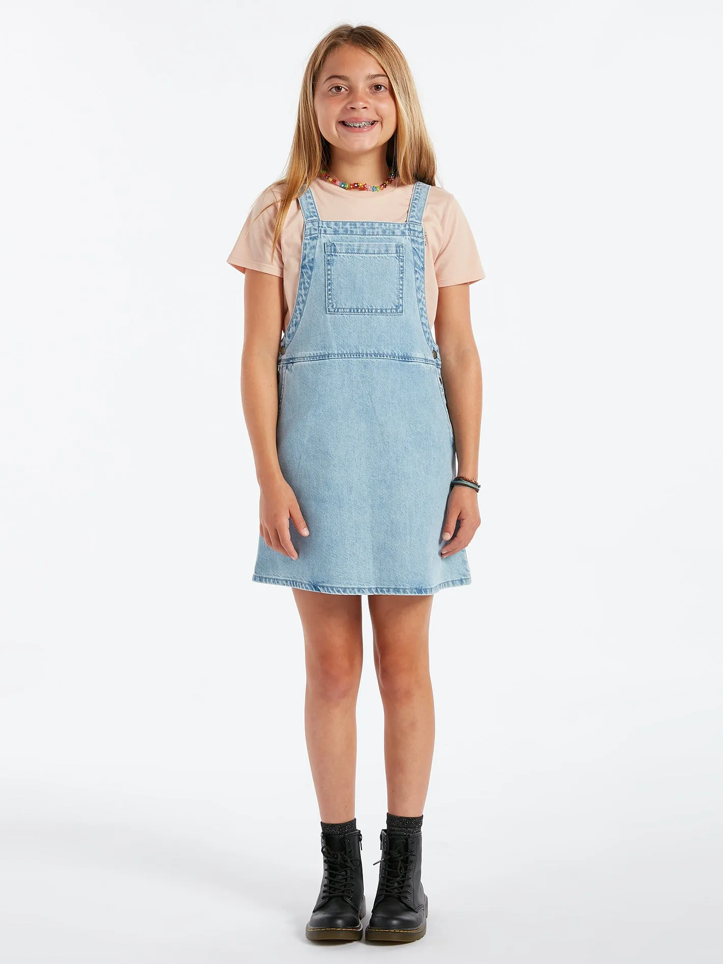 Girls Sunday Strut Dress - Pale Blue