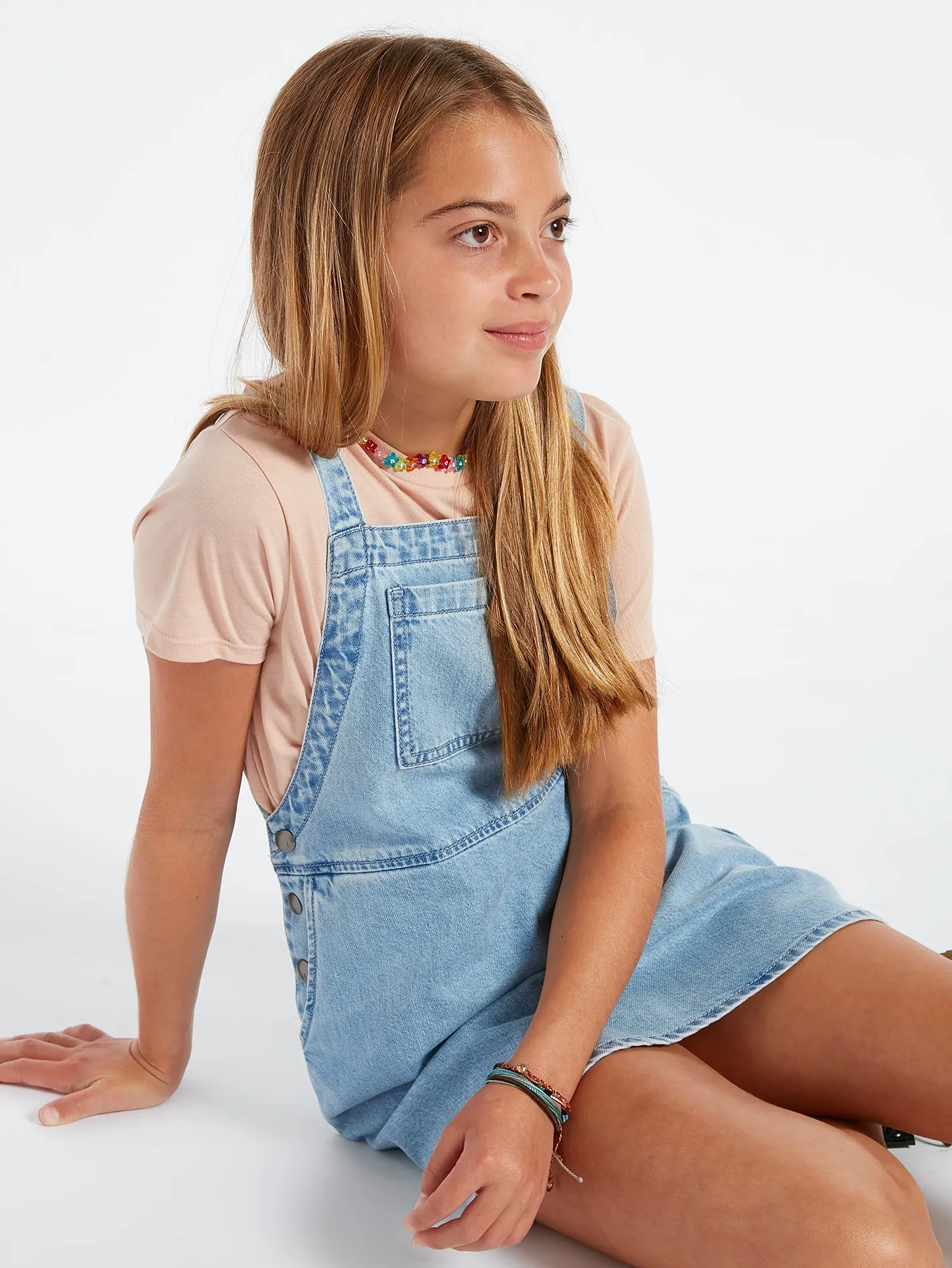 Girls Sunday Strut Dress - Pale Blue