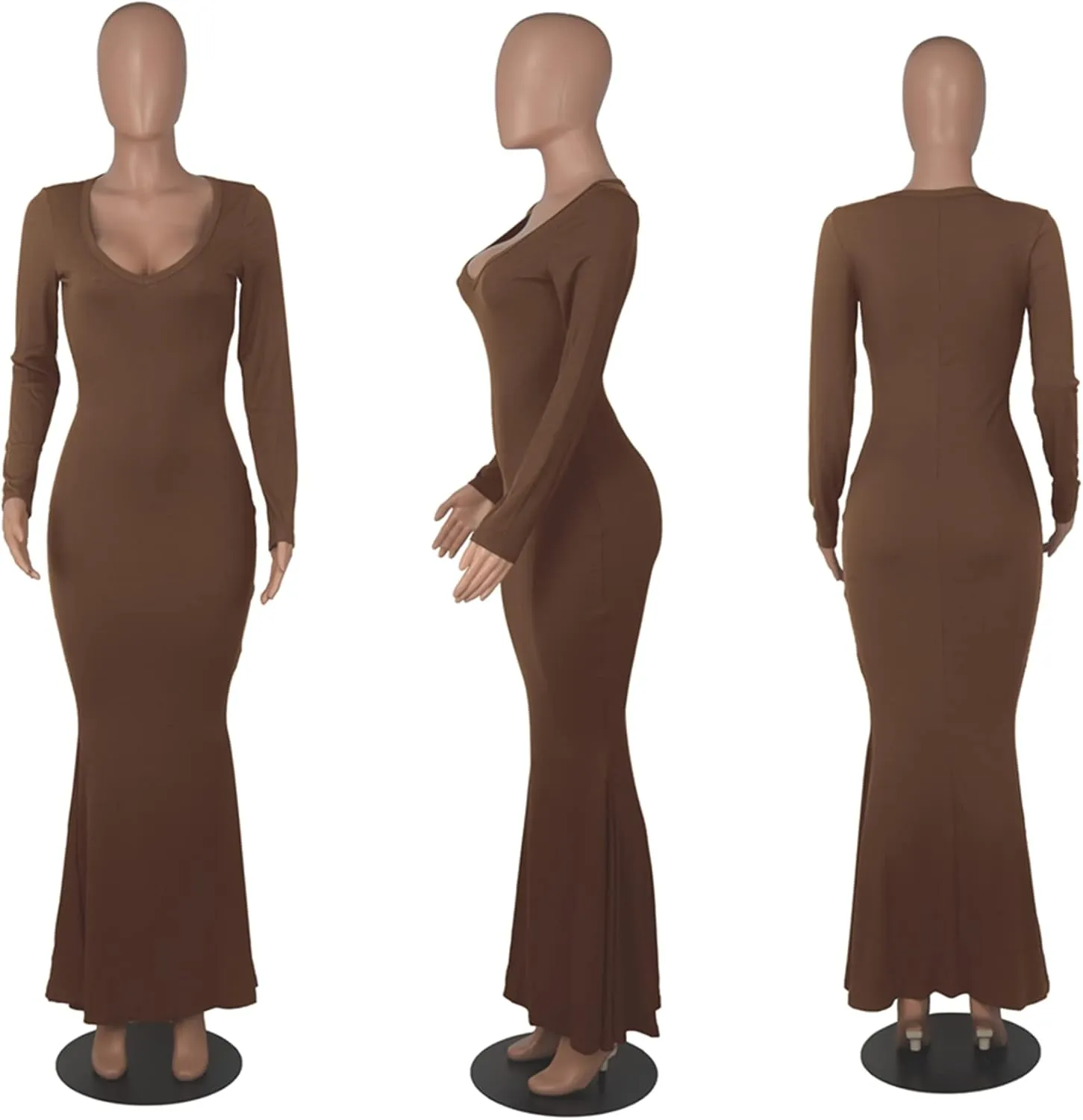 Hafailia Women's Casual Soft Lounge Long Slip Dress Sexy Sleeveless Bodycon Maxi Dresses Evening Formal Cocktail